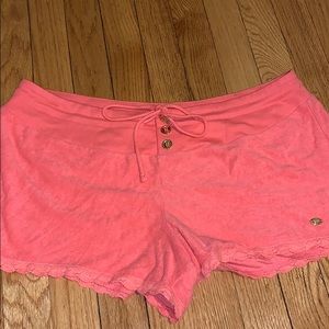 Women’s XL, pink terry cloth juicy shorts